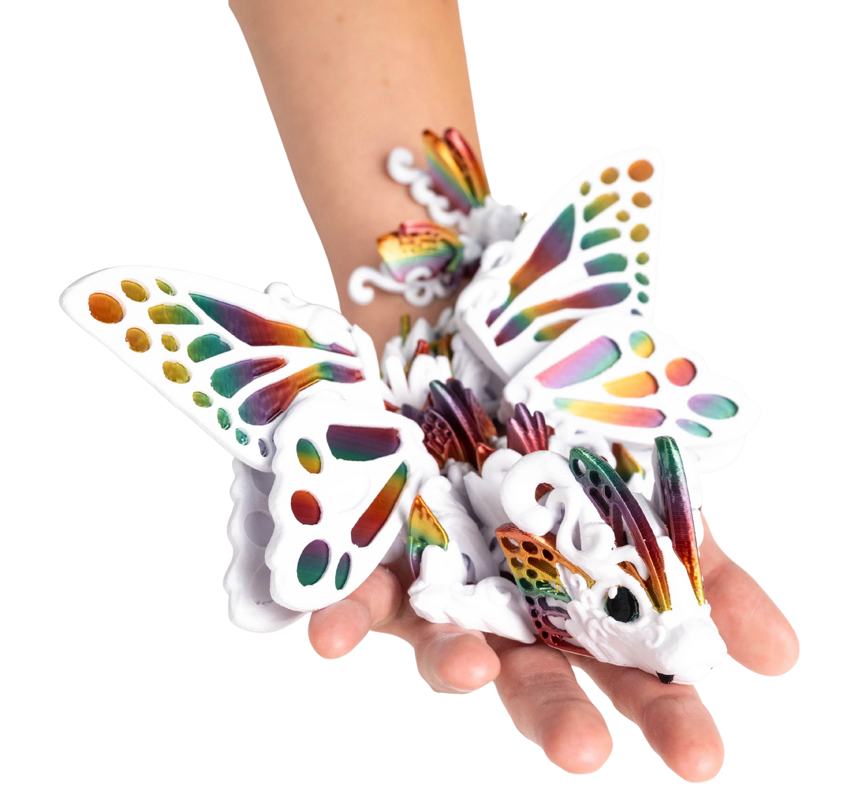Turtle Creations: Baby Butterfly Dragon - Light Rainbow / Small Baby