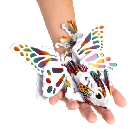 Turtle Creations: Baby Butterfly Dragon - Light Rainbow / Small Baby
