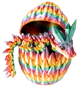 Turtle Creations: Baby Crystal Dragon - Rainbow / Regular Baby In A Regular Egg