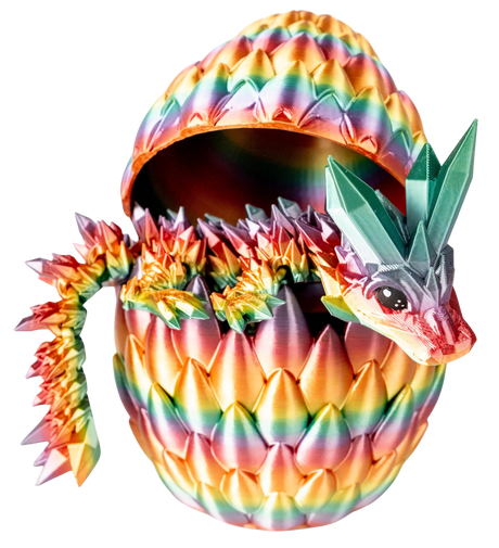 Turtle Creations: Baby Crystal Dragon - Rainbow / Regular Baby In A Regular Egg