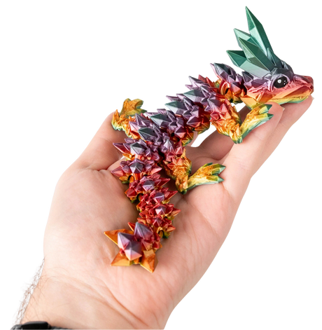 Turtle Creations: Baby Crystal Dragon - Rainbow / Small Baby