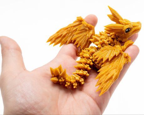 Turtle Creations: Book Companion Dragons Limited Edition - Sparkling Gold Baby Crystalwing / Small