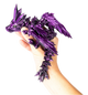 Turtle Creations: Baby Crystalwing Dragon - Black & Purple / Small Baby