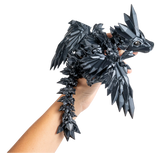 Turtle Creations: Baby Crystalwing Dragon - Obsidian / Small Baby