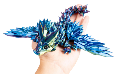 Turtle Creations: Baby Crystalwing Dragon - Paua Pearl / Small Baby