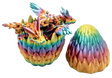 Turtle Creations: Baby Crystalwing Dragon - Rainbow / Small Baby In A Regular Egg