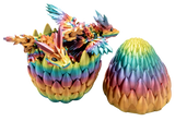 Turtle Creations: Baby Crystalwing Dragon - Rainbow / Small Baby In A Regular Egg