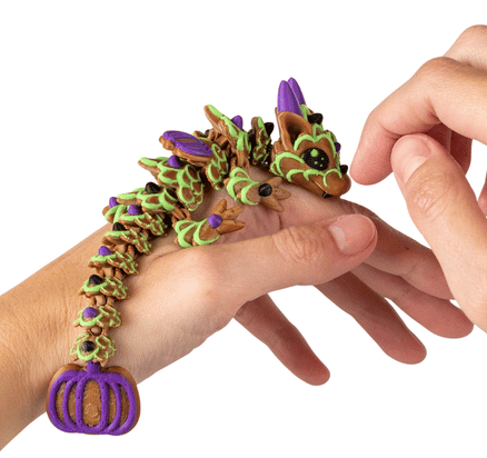 Turtle Creations: Halloween Pumpkin Cookie Dragon - Witch Pumpkin / Small in a Dragon Egg