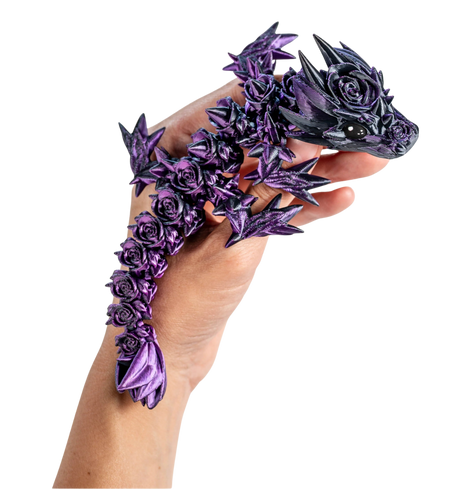 Turtle Creations: Baby Rose Dragon - Black & Purple / Small Baby