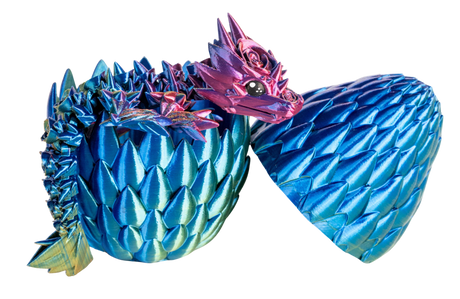 Turtle Creations: Baby Rose Dragon - Paua Pearl / Small Baby In A Small Egg