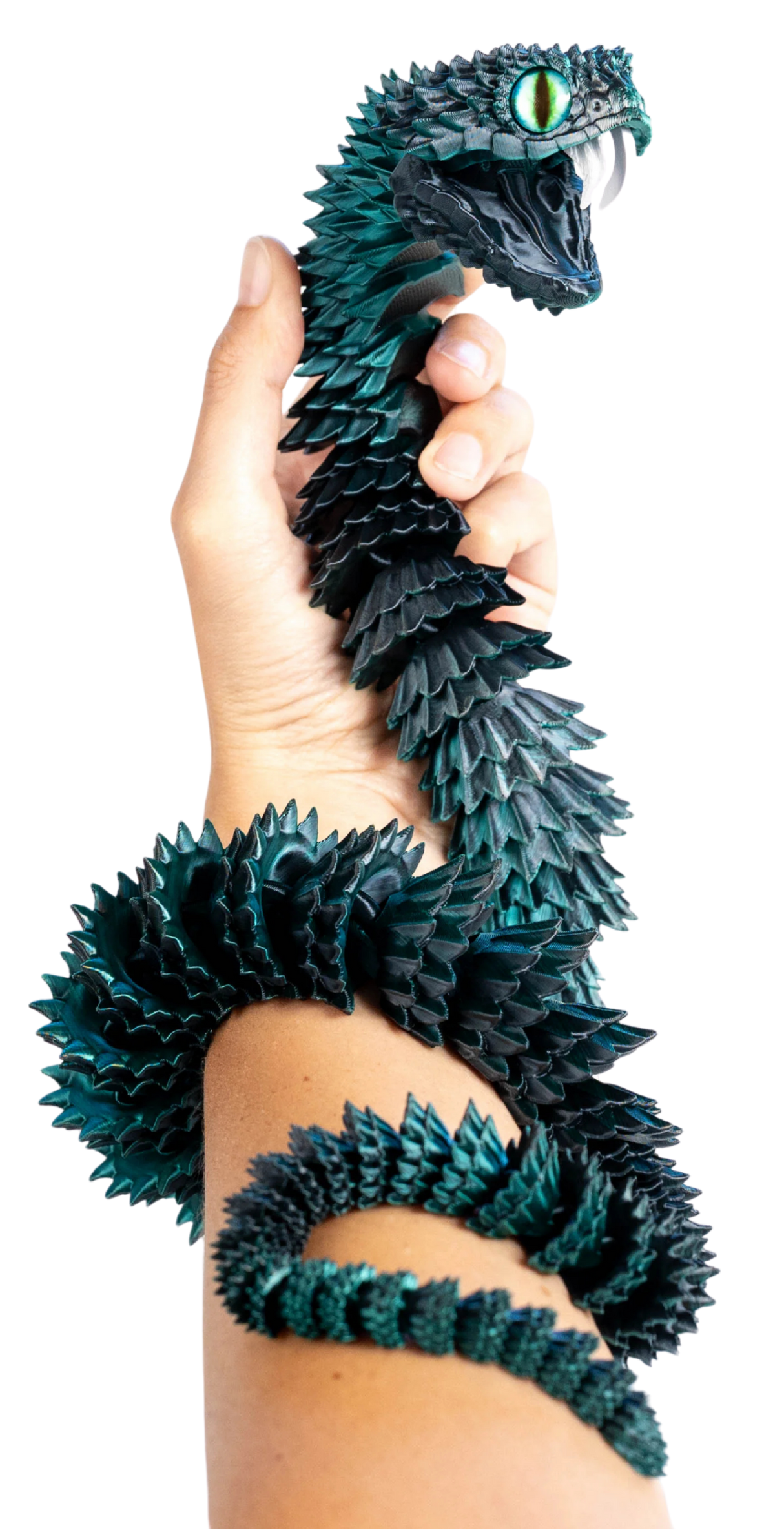Turtle Creations: Bush Viper Snake - Black & Green