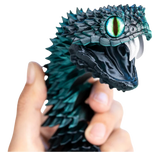 Turtle Creations: Bush Viper Snake - Black & Green
