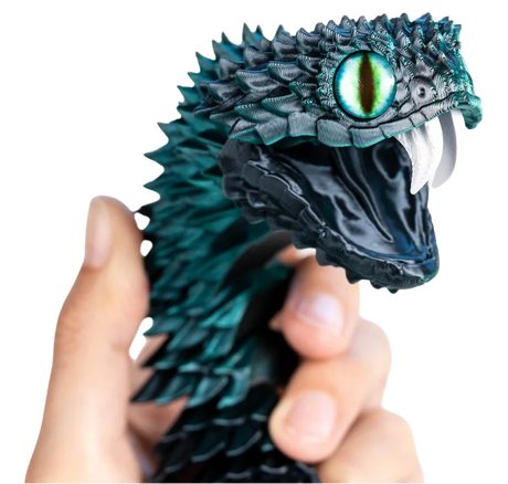 Turtle Creations: Bush Viper Snake - Black & Green