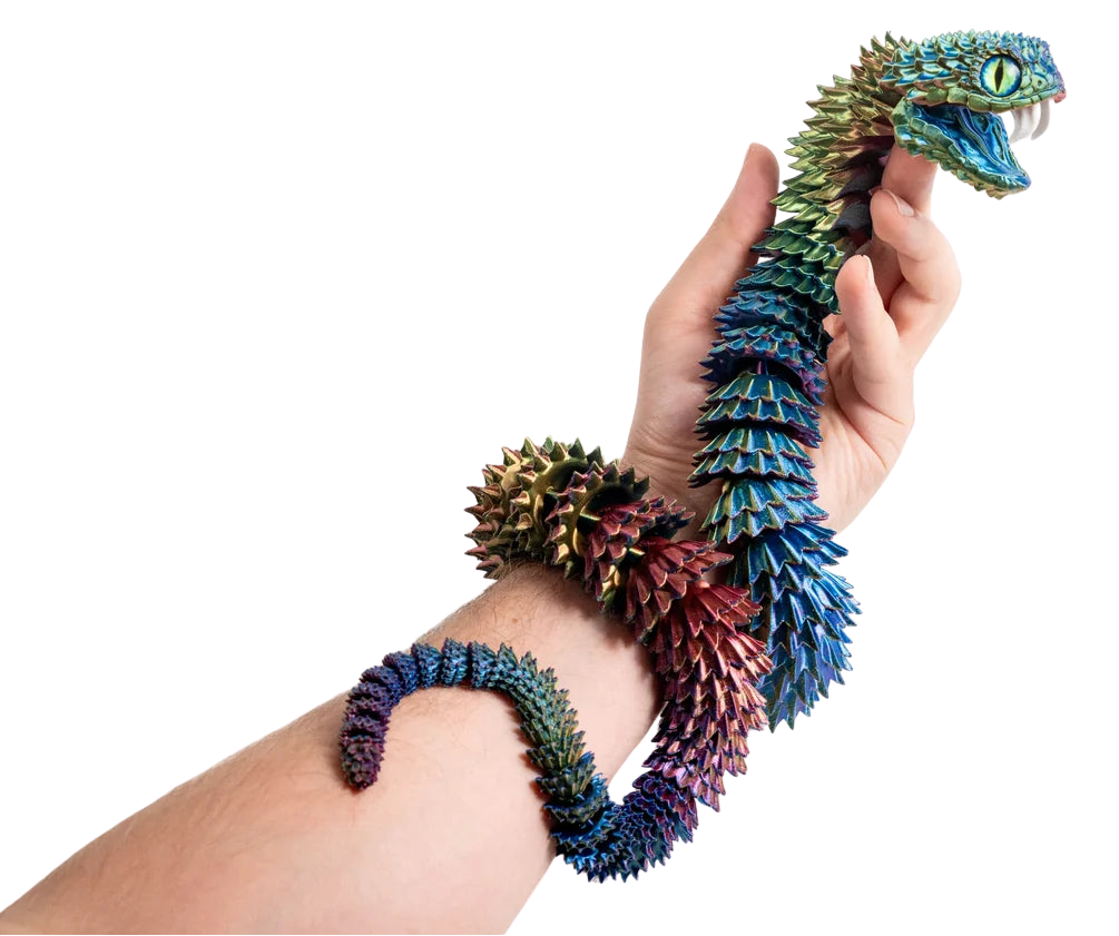 Turtle Creations: Bush Viper Snake - Paua Pearl