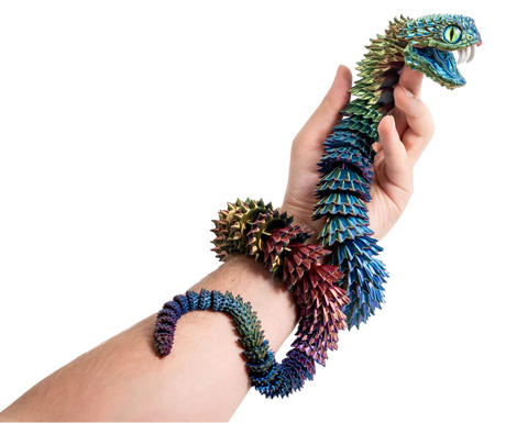 Turtle Creations: Bush Viper Snake - Paua Pearl