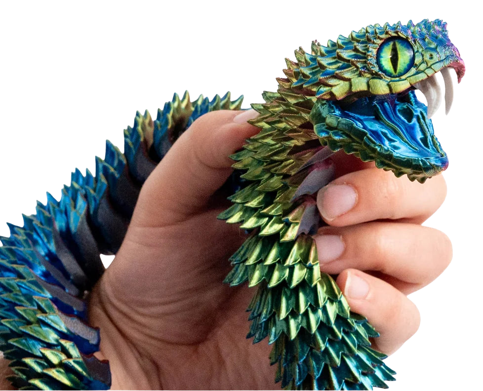 Turtle Creations: Bush Viper Snake - Paua Pearl