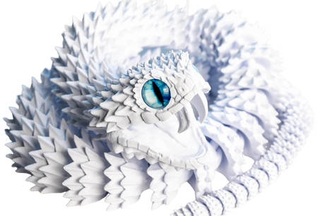 Turtle Creations: Bush Viper Snake - Pure White