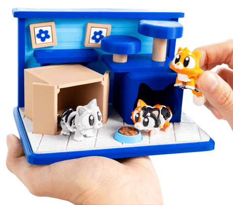 Turtle Creations: Purr House: Three Little Kittens - Blue House