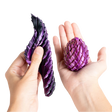 Turtle Creations: Twisty Dragon Egg Fidget Toy - Purple & Black
