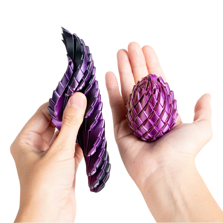 Turtle Creations: Twisty Dragon Egg Fidget Toy - Purple & Black