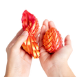 Turtle Creations: Twisty Dragon Egg Fidget Toy - Red & Gold