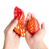 Turtle Creations: Twisty Dragon Egg Fidget Toy - Red & Gold