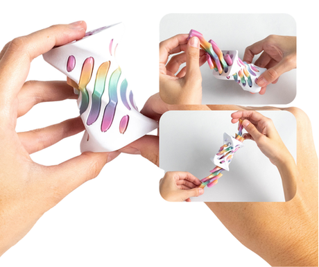 Turtle Creations: Twisty Hourglass Fidget Toy - Rainbow