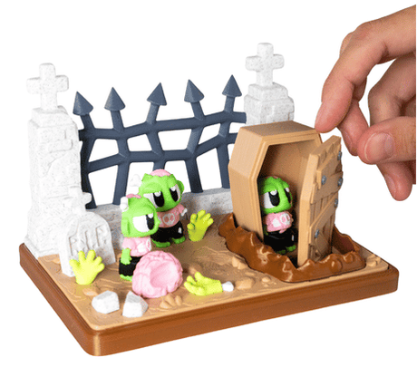 Turtle Creations: Zombie Cemetery Halloween Limited Edition - Cemetery & 3 Zombies
