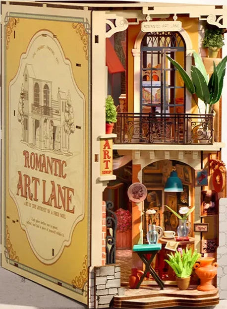 Rolife: Romantic Art Lane DIY Book Nook Puzzle Kit - (TGB20)